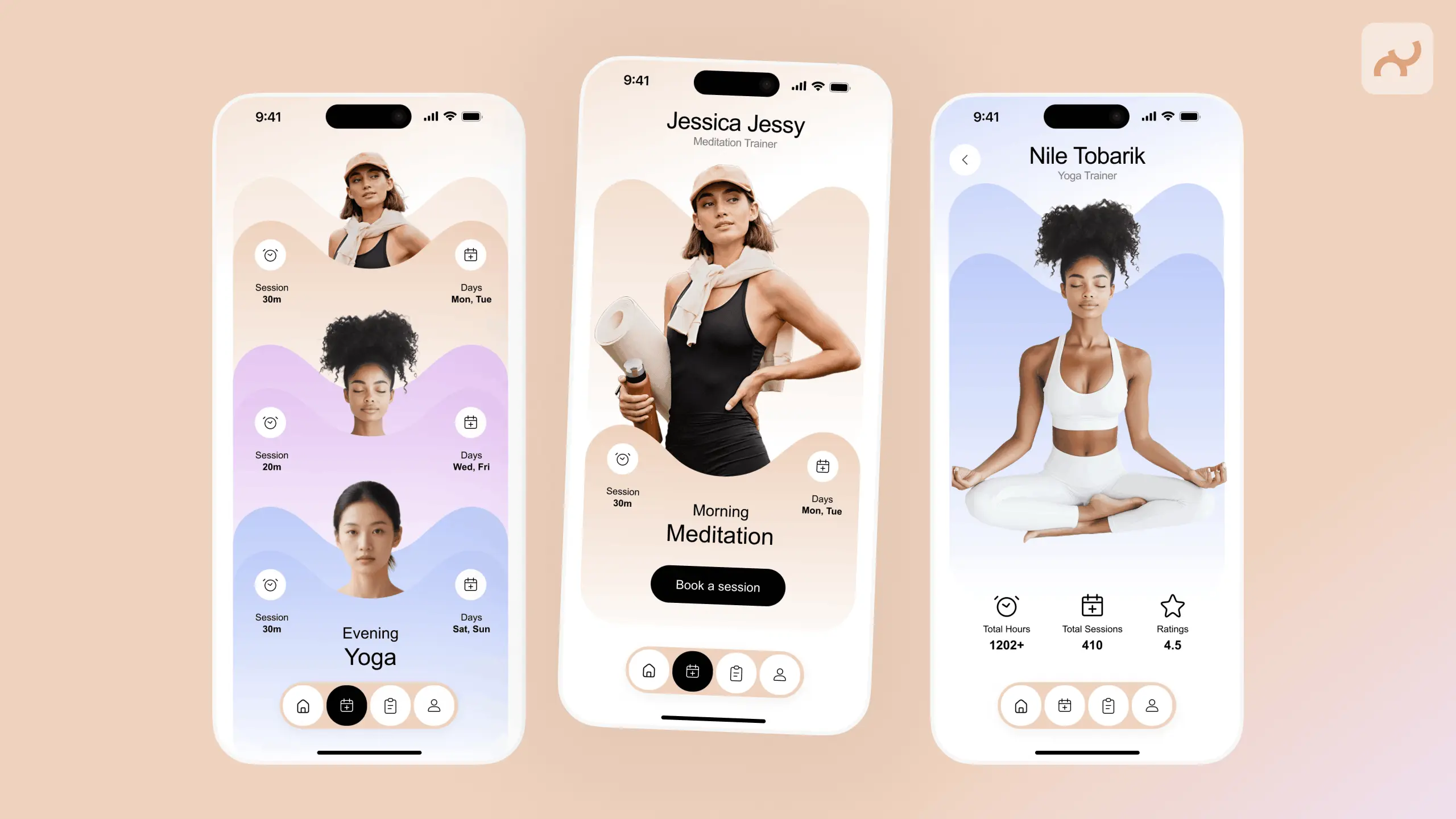 Yoga Mobile App Design